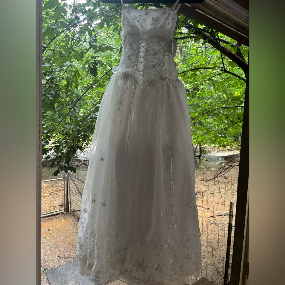 Bijan Kids Elegant White Dress for Communion, Flower Girl, or Just Because!